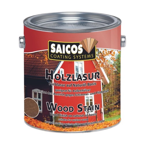 Лазурь для дерева Saicos Holzlasur цвет 0081 Орех 0,125 л Лазурь для дерева Saicos Holzlasur цвет 0081 Орех 0,125 л