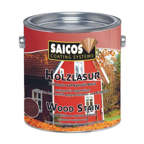 Лазурь для дерева Saicos Holzlasur цвет 0089 Палисандр 0,125 л Лазурь для дерева Saicos Holzlasur цвет 0089 Палисандр 0,125 л