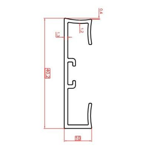 Плинтус алюминиевый Modern Decor C-40 черный матовый 2950×40×10 Плинтус алюминиевый Modern Decor C-40 черный матовый 2950×40×10