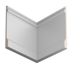 Плинтус крашеный Ultrawood белый Base 5800 p 2000×230×20