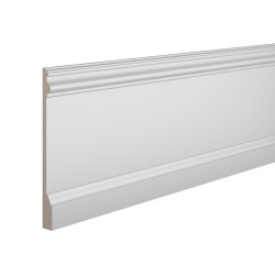 Плинтус крашеный Ultrawood белый Base 5800 p 2000×230×20