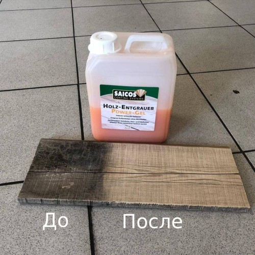 Гель для очищения посеревшей древесины Saicos Holz-Entgrauer Power-Gel 8133 2,5 л Гель для очищения посеревшей древесины Saicos Holz-Entgrauer Power-Gel 8133 2,5 л