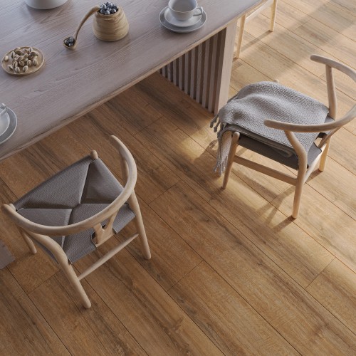 Ламинат Egger Pro Large 8/33 Aqua+ Дуб Шерман коньяк коричневый EPL184 1292×246×8