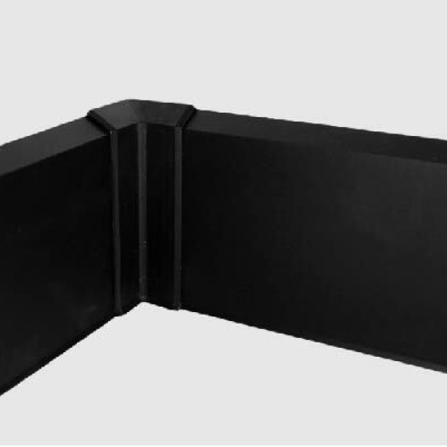 Угол внутренний пластиковый для плинтуса Modern Decor черный матовый 70 мм