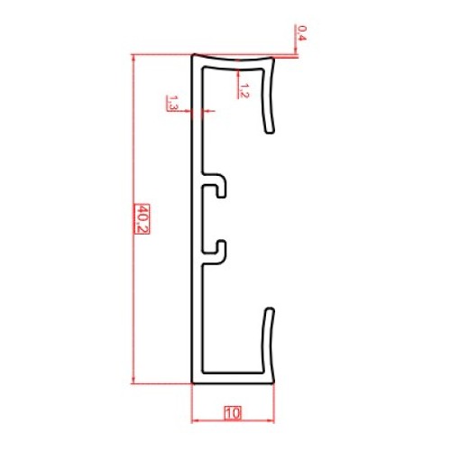 Плинтус алюминиевый Modern Decor C-40 серебро матовое 2950×40×10 Плинтус алюминиевый Modern Decor C-40 серебро матовое 2950×40×10