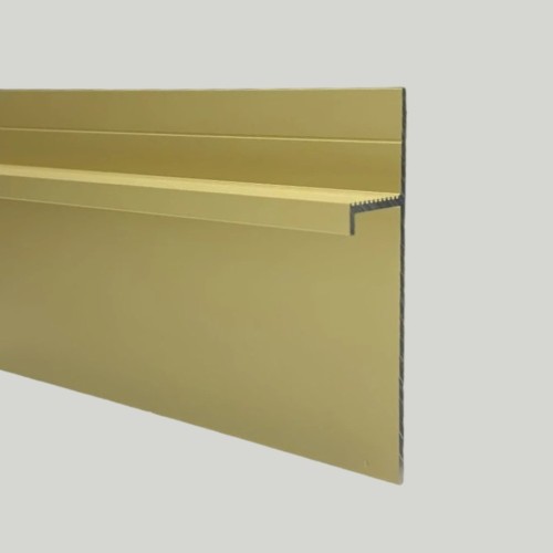 Плинтус алюминиевый теневой Modern Decor золото матовое 2000×40×15