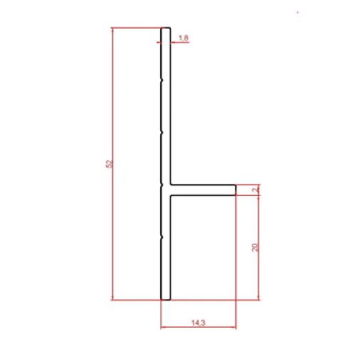 Плинтус алюминиевый теневой Modern Decor золото 2000×20×12,5