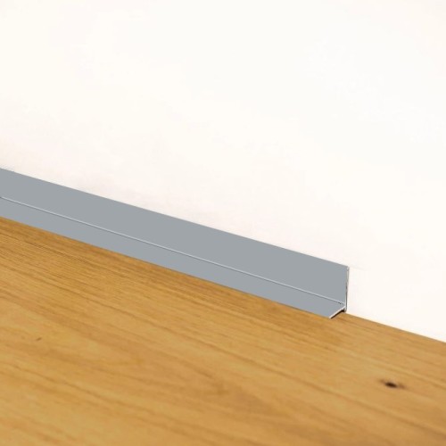 Микроплинтус алюминиевый Modern Decor серебро 2000×10×18 Микроплинтус алюминиевый Modern Decor серебро 2000×10×18