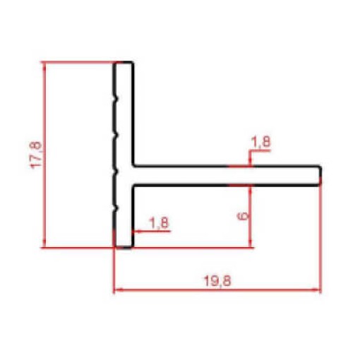 Микроплинтус алюминиевый Modern Decor черный 2000×10×18 Микроплинтус алюминиевый Modern Decor черный 2000×10×18