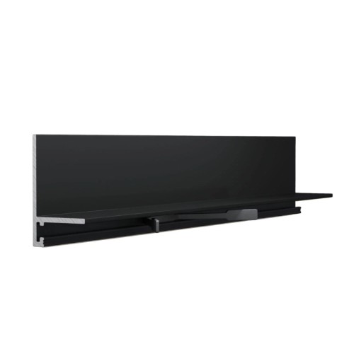 Микроплинтус алюминиевый Laconistiq MICRO L Черный RAL 9005 17-21-245 матовый 2450×25,8×16,2