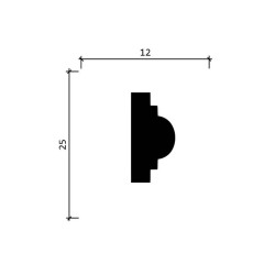 Молдинг из полистирола под покраску Decor-Dizayn DD35 2000×25×12