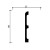 Плинтус из полистирола Decor-Dizayn 706 Антрацит 706−94 прямой скругленный 2400×80×13, технический рисунок