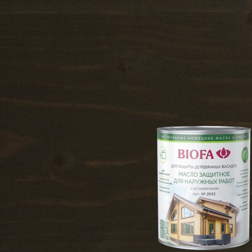 Масло для фасадов Biofa 2043 цвет 4310 Муссон 10 л
