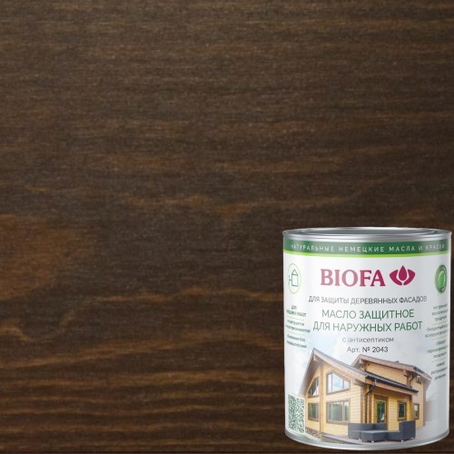 Масло для фасадов Biofa 2043 цвет 4323 Меранти 0,4 л