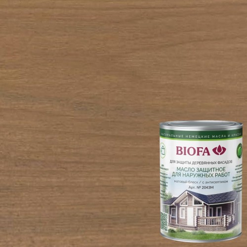 Масло для фасадов Biofa 2043М цвет 4338 Кимберли 2,5 л