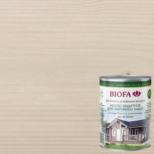 Масло для фасадов Biofa 2043М цвет 2001 Белый 10 л