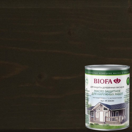 Масло для фасадов Biofa 2043М цвет 4310 Муссон 10 л