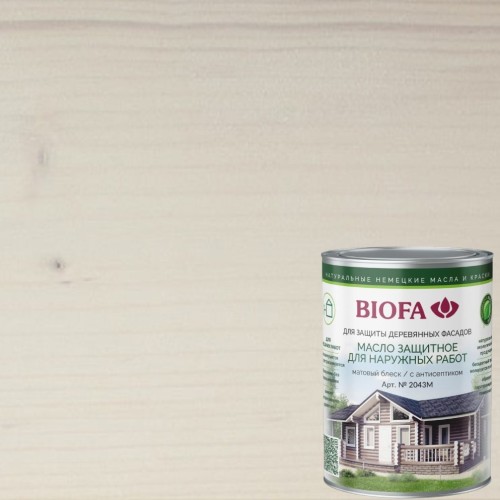 Масло для фасадов Biofa 2043М цвет 4313 Сливки 0,4 л Масло для фасадов Biofa 2043М цвет 4313 Сливки 0,4 л
