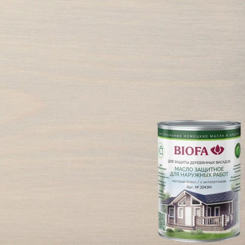 Масло для фасадов Biofa 2043М цвет 4315 Пепельно-серый 2,5 л