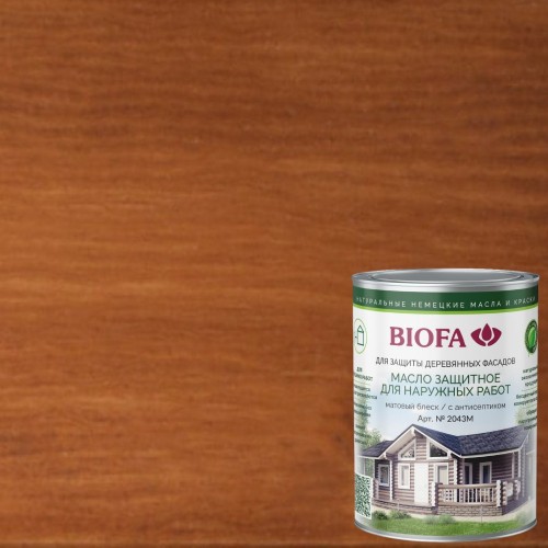 Масло для фасадов Biofa 2043М цвет 4319 Кофе 10 л