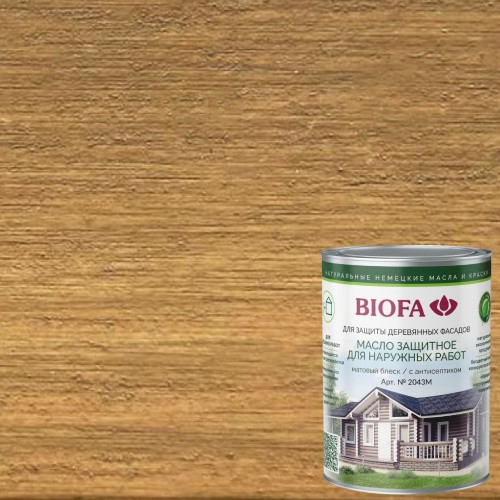 Масло для фасадов Biofa 2043М цвет 4343 Дуб натуральный 10 л