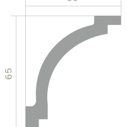 Потолочный плинтус ЛДФ под покраску Ultrawood CR 2340 2000×85×65