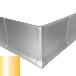 Угол алюминиевый внешний для плинтуса Modern Decor золото матовое сапожок 80 мм