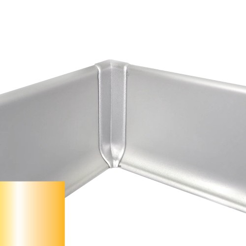 Угол алюминиевый внутренний для плинтуса Modern Decor золото матовое сапожок 100 мм