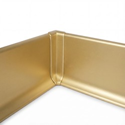Угол алюминиевый внутренний для плинтуса Modern Decor золото матовое 60 мм
