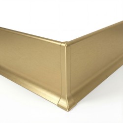 Угол алюминиевый внешний для плинтуса Modern Decor золото матовое 80 мм