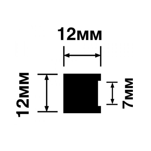 Молдинг из полистирола под покраску Hiwood MD12V1 2700×12×12