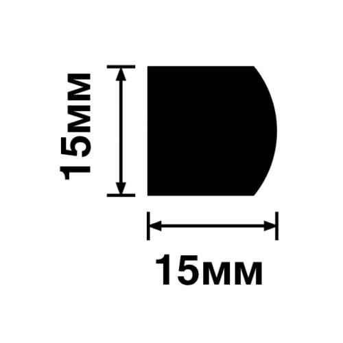 Молдинг из полистирола под покраску Hiwood D15V2 NP 2700×15×15