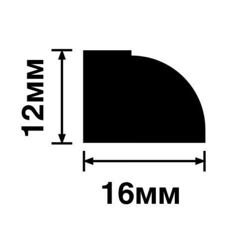 Молдинг из полистирола под покраску Hiwood D16V1 2700×12×16