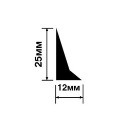 Молдинг из полистирола под покраску Hiwood TR25V2 2700×25×12