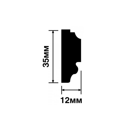 Молдинг из полистирола под покраску Hiwood D35V1 2000×35×12