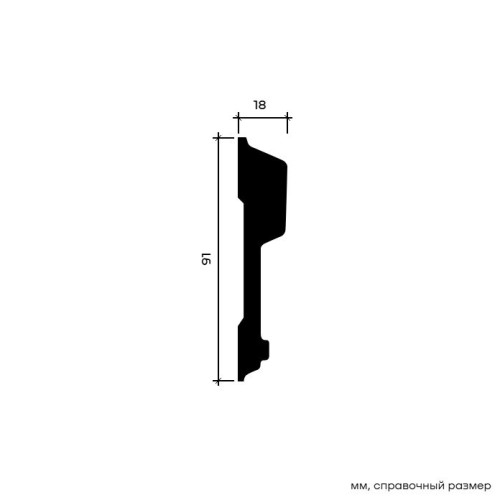 Молдинг под покраску Европласт 1.51.344 2000×91×18 Молдинг под покраску Европласт 1.51.344 2000×91×18