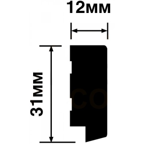 Финишный молдинг Hiwood LF124B BR416 2700×31×12
