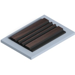 Стеновая панель из полистирола Hiwood LV123 BR395K 2700×120×12