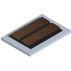 Стеновая панель из полистирола Hiwood LV123 BR396K 2700×120×12