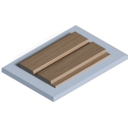Стеновая панель из полистирола Hiwood LV123 BR417 2700×120×12