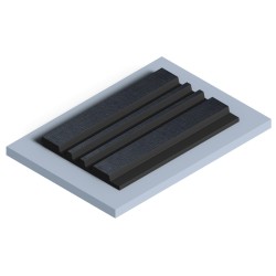 Стеновая панель из полистирола Hiwood LV121 BK114K 2700×120×12