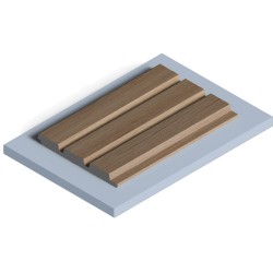 Стеновая панель из полистирола Hiwood LV124 BR417 2700×120×12