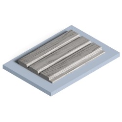 Стеновая панель из полистирола Hiwood LV124 GR24 2700×120×12