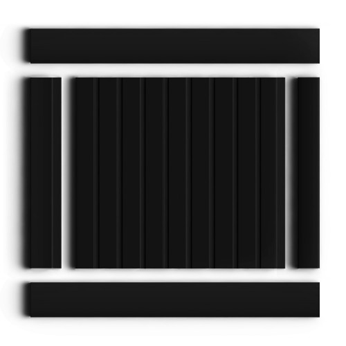 Стеновая панель из полистирола Hiwood LV124 BK 2700×120×12