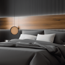 Стеновая панель из полистирола Hiwood LV124 BK 2700×120×12