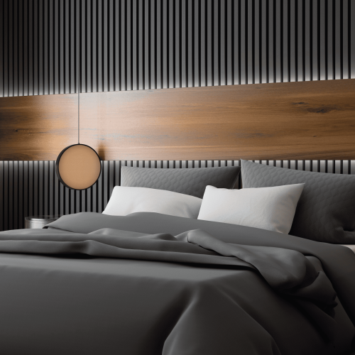Стеновая панель из полистирола Hiwood LV124 BK 2700×120×12