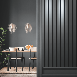 Стеновая панель из полистирола Hiwood LV124 BK 2700×120×12