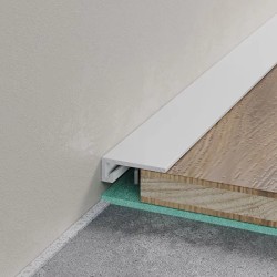 Микроплинтус алюминиевый Laconistiq Micro 15 Classic Белый RAL 9016 15-22-245 матовый 2450×15×5