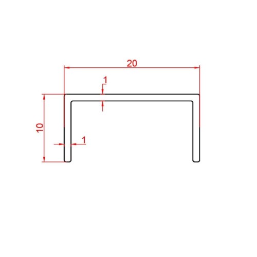 Порожек алюминиевый Modern Decor П-образный серебро матовое 2950×20×10
