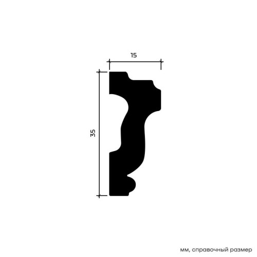 Молдинг под покраску Европласт 1.51.386 2000×35×15 Молдинг под покраску Европласт 1.51.386 2000×35×15